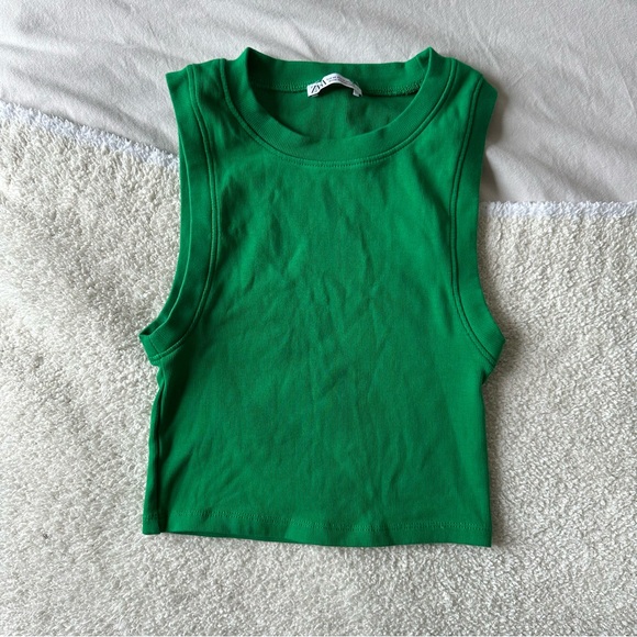 Zara Green Tank Top - Picture 1 of 2